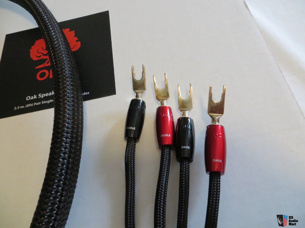 Audioquest Oak 2.5M Pair BiWire Speaker Cables Photo 923396 US Audio Mart