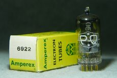 New NOS Amperex PQ 6922 White Label Gold Pin