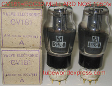 Mullard CV181 ECC32 Black Plates (Pair) For Sale - US Audio Mart