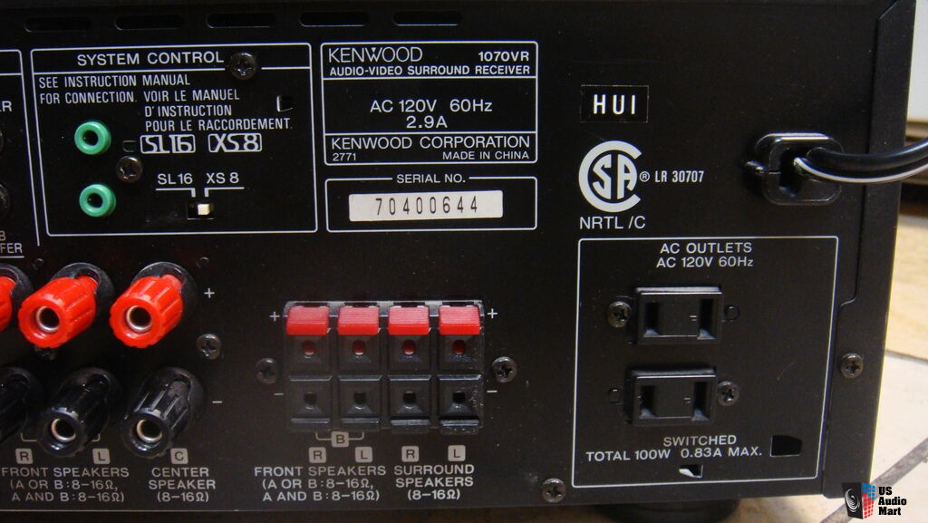 Connecting The System Control System Control Operations Switching From Sl16 To Xs8 Kenwood Krf V8010d User Manual Page 11 28