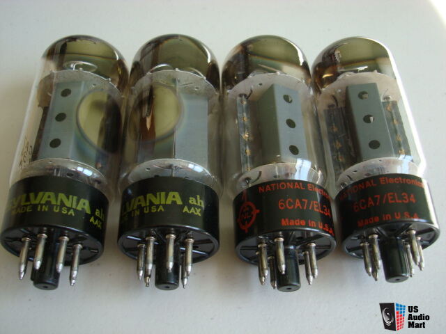 6CA7 EL34 NOS Matched Quad Fat Boys audio amplifier tubes. Free