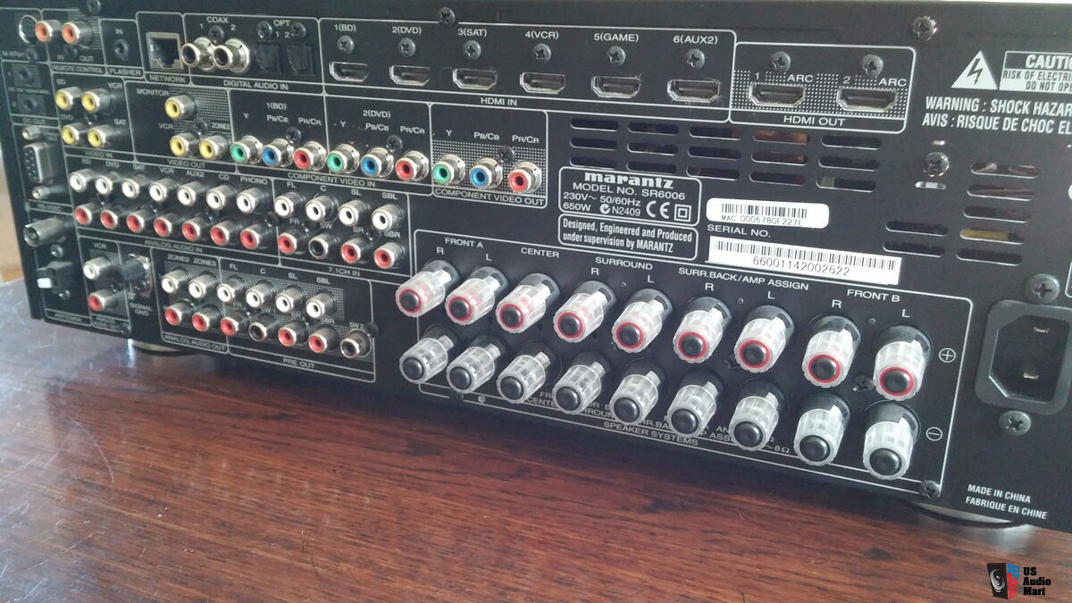 Marantz SR6006 7.2 AV Network Receiver w/7x110 WPC @8 ohms w