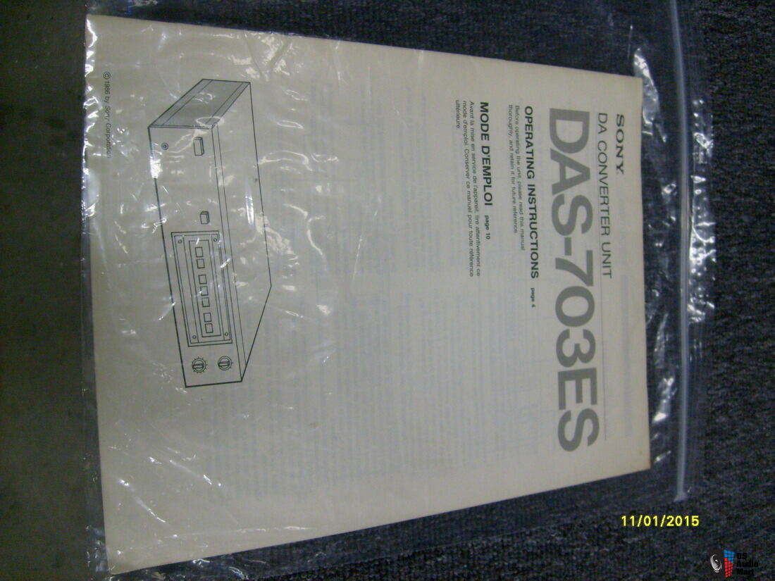 Sony DAS703ES D/A Converter Photo #1079579 - US Audio Mart