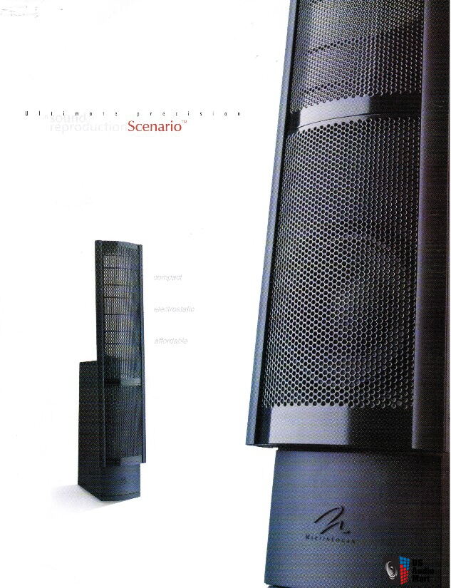 martin logan scenario electrostatic speakers