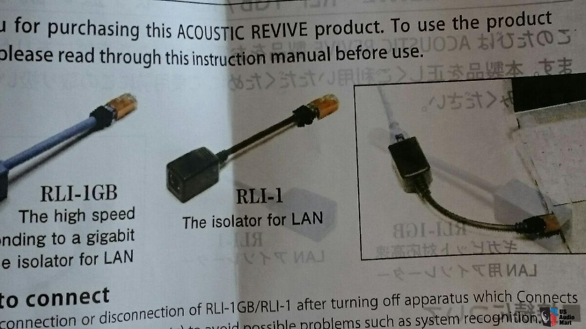 Acoustic Revive Ethernet Cable and LAN RLI-1 Isolator Bundle Photo