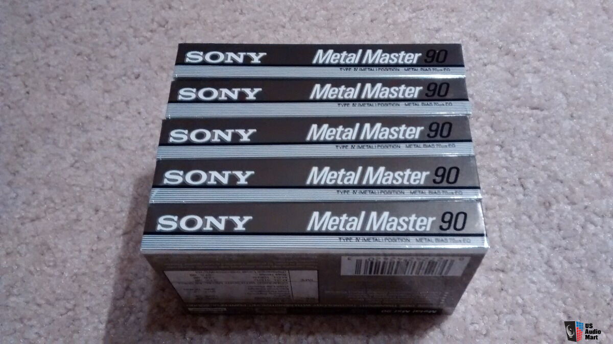 Lot of 5 New / Sealed SONY Metal Master 90 Cassette Tapes - Type