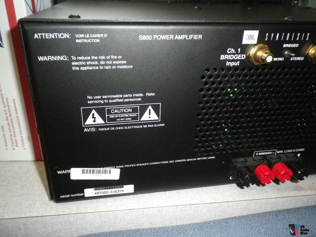 JBL Synthesis Amplifier S800 power amp 200/ch 800w/mono For Repair or Parts Photo - Audio Mart