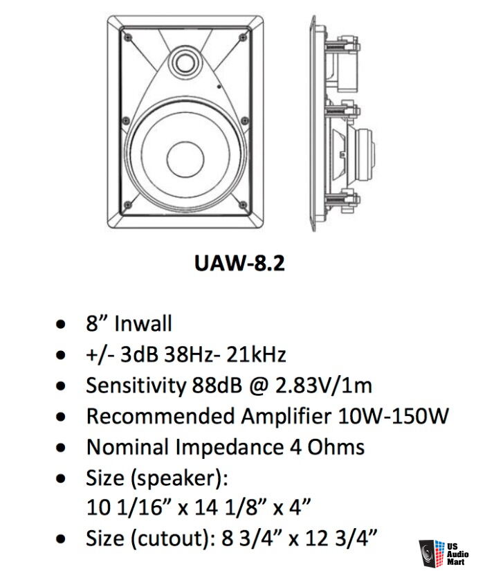 Emotiva UAW-8.2 In-Wall Speaker System (Pair)