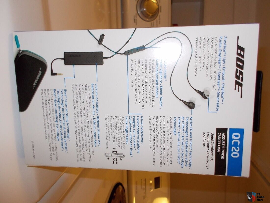 Bose QuietComfort 20 Headphones - QC20i - Black - Free Shipping in USA - Mint Condition Photo - US Audio Mart
