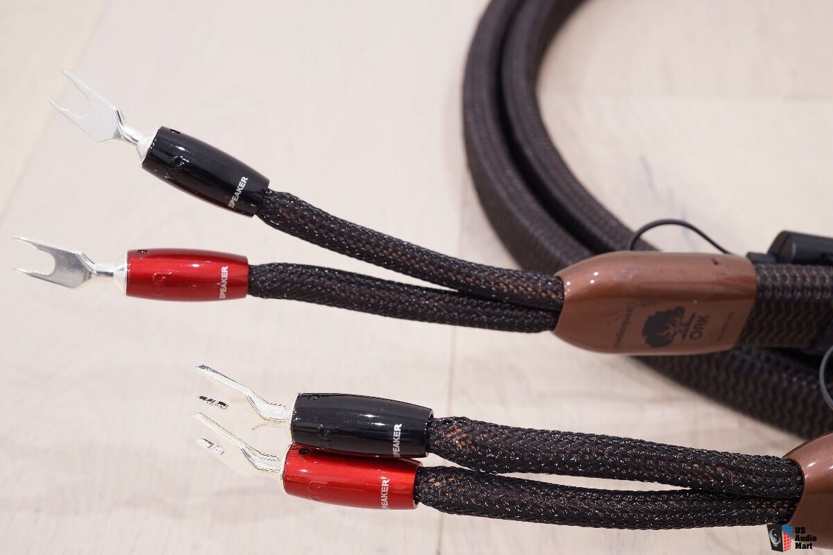 AudioQuest Oak 6 Feet Speaker Cable Cables Spade Spades Photo 1503921 US Audio Mart