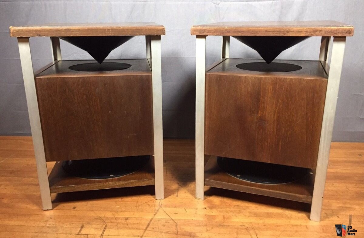 RARE Cannon Mid Century Modern Style Omni Directional Speakers 11x11   1505442 6c769f94 Rare Cannon Midcentury Modern Style Omnidirectional Speakers 11x11x15 