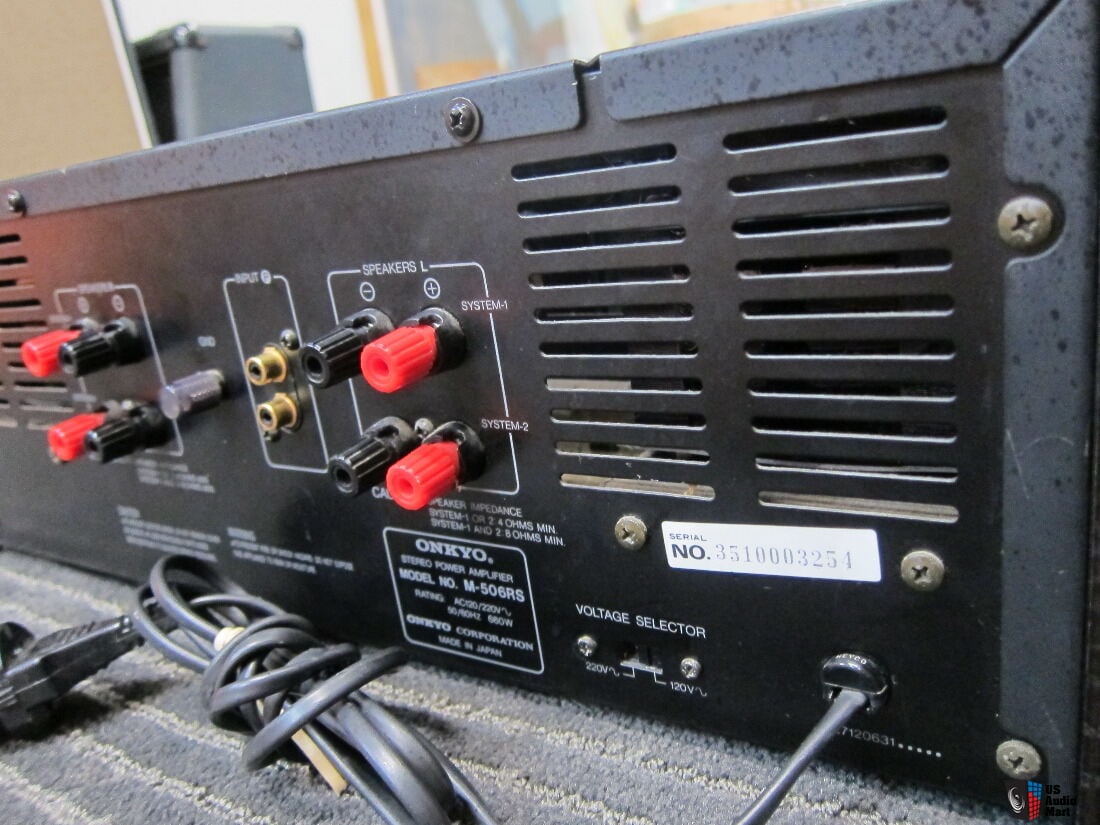 Onkyo Integra M-506RS Stereo Power Amplifier, Super Servo, Back