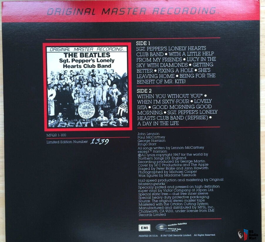 Beatles - Sgt Pepper MFSL UHQR Photo #1530157 - Canuck Audio