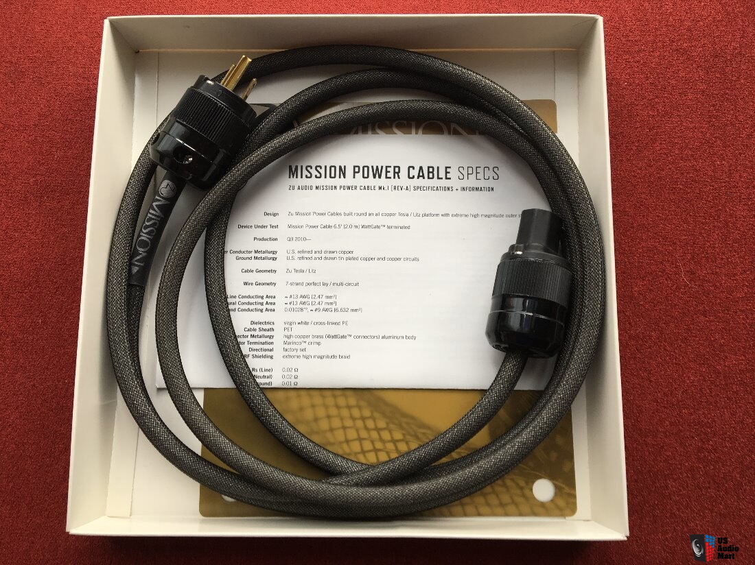 Zu Audio Mission power cable 8 ft Photo 1572229 US Audio Mart