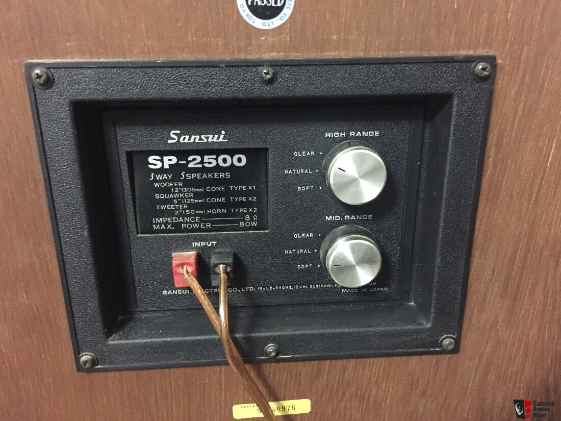 Vintage Sansui SP-2500 3 Way 5 Speaker System