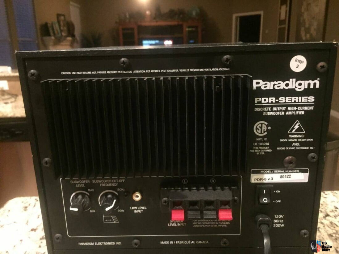 Mig selv kaffe Rød Paradigm PDR-8 v.3 Subwoofer Photo #1715010 - US Audio Mart
