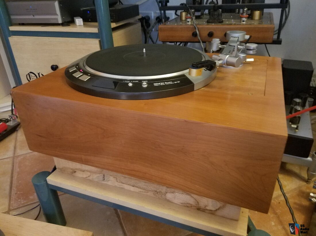 Denon DP 80 Turntabe with Custom Cherry and Baltic Birch Plinth