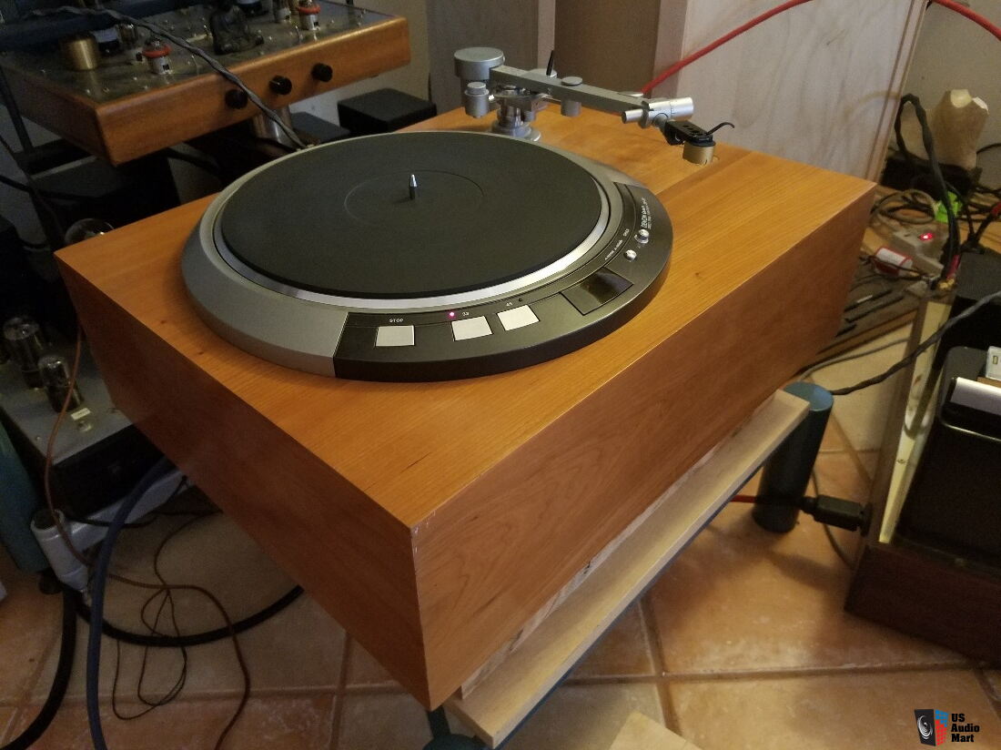 Denon DP 80 Turntabe with Custom Cherry and Baltic Birch Plinth