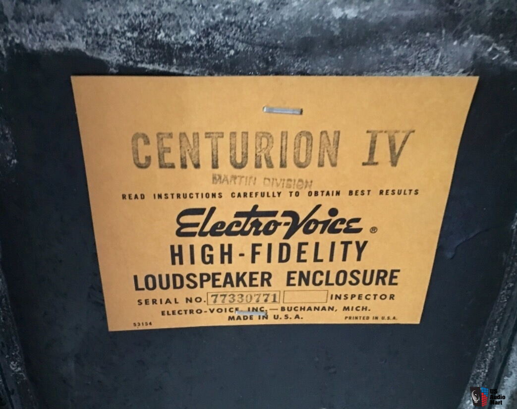Electro-Voice Centurion IV speaker in blonde single unit Photo #1793138 ...