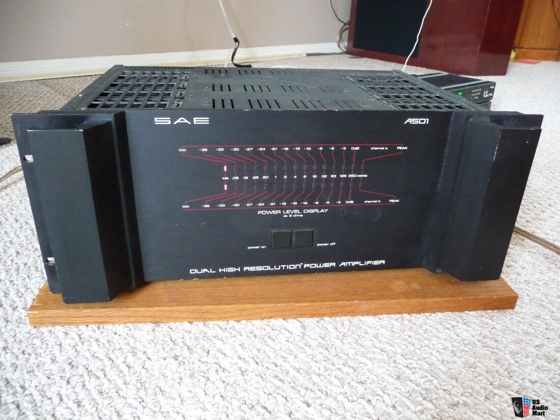 SAE A501 Dual High Resolution Power Amplifier 250 WPC For Sale