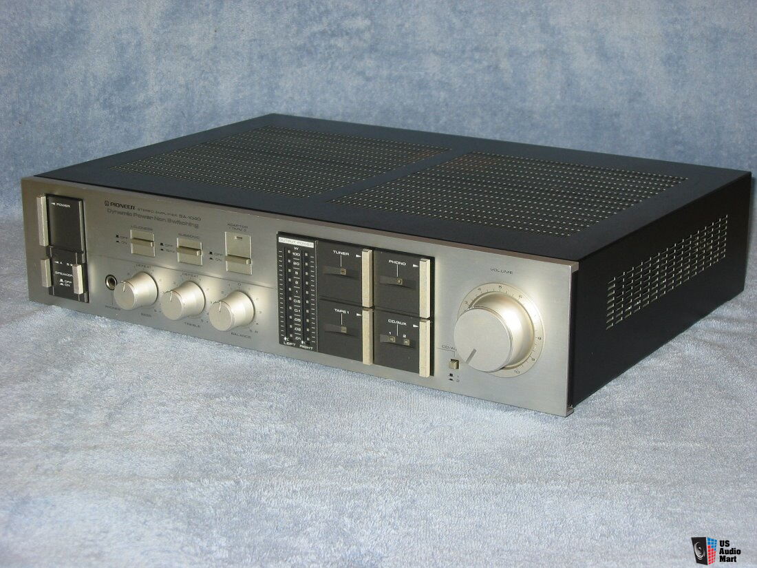 1983 pioneer silver face sa 1040 stereo int amp tx 940 am fm tuner 100 watts ch rms photo 1930063 us audio mart