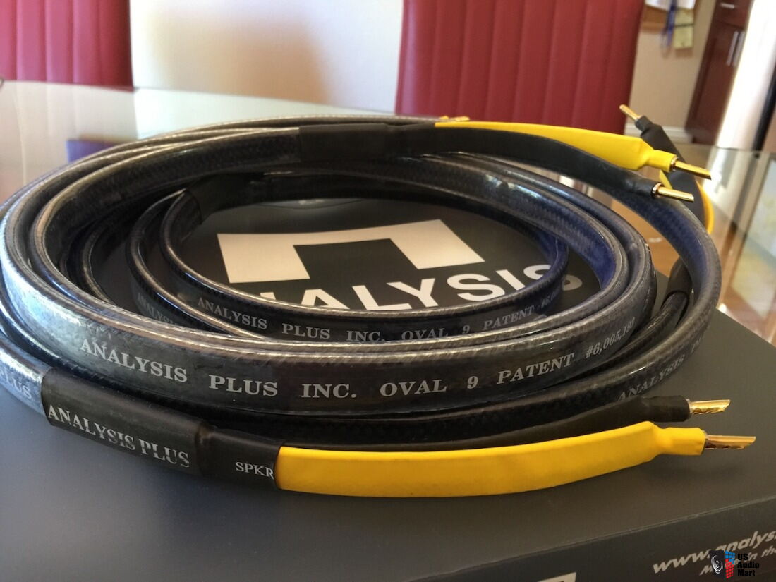 Analysis Plus Black Mesh Oval 9 Speaker Cable (Pair) - 10 feet For