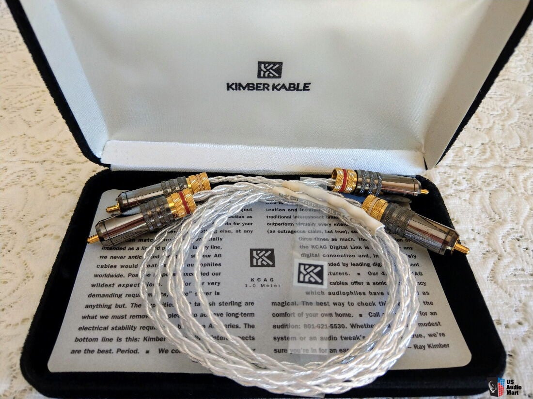 Kimber Kable KCAG Silver Interconnect - 1.0M pair, WBT-0108 RCA w/Box