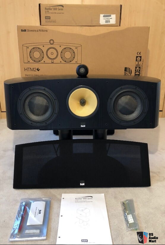 B&W (Bowers & Wilkins) HTM2D Center Channel Speaker + Stand; Black Ash ...