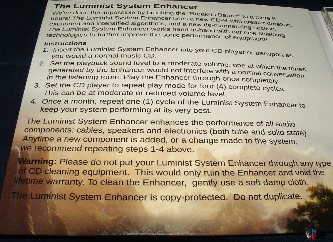 Purist Audio Design Luminist System Enhancer CD (50% off retail