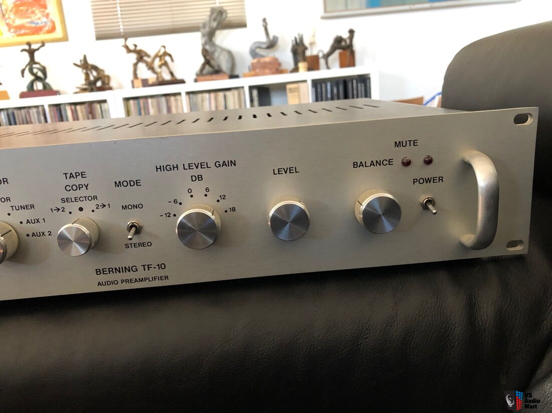 Berning TF10 Tube Stereo Preamp Preamplifier w 3 phono inputs Classic