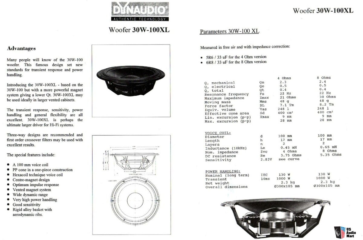 dynaudio 30w100