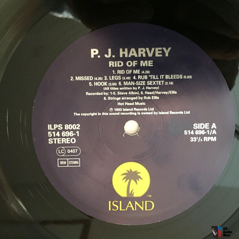 Reduced Mega Rare P J Harvey Rid Of Me Orig 1st Press Island Uk 1093 Nm 95 Photo Us Audio Mart