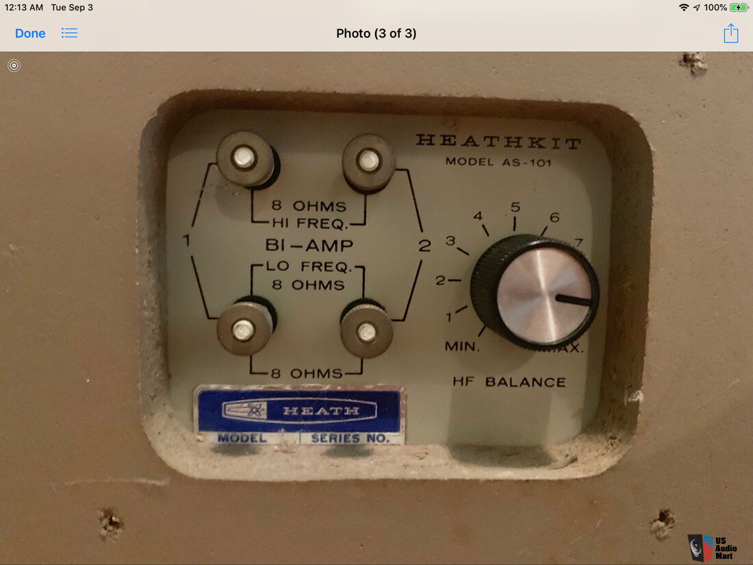 Heathkit AS 101 Speakers Cabinets Like New Minor Work Needed On For 