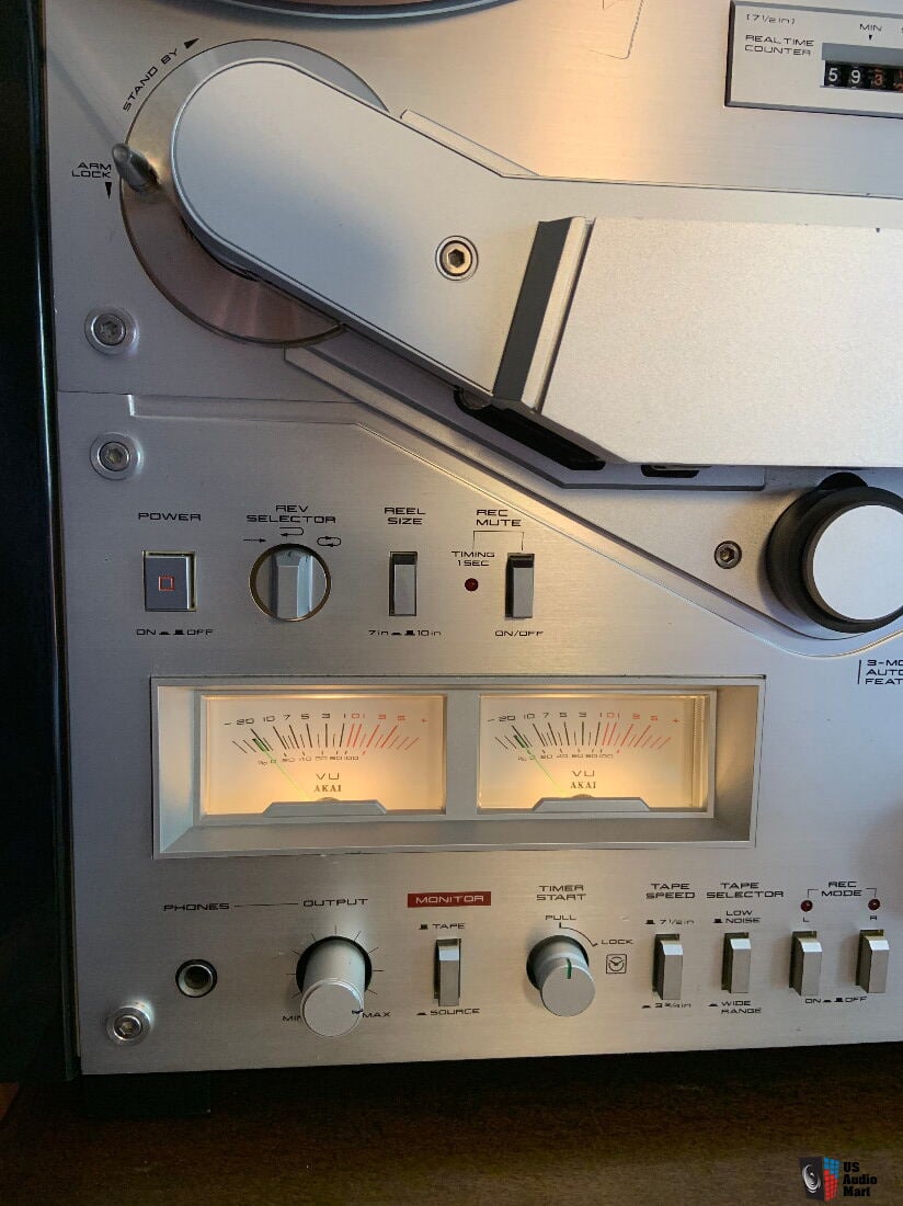 AKAI GX-636 reel to reel tape deck with NAB adapters and dust cover Photo  #2392236 - UK Audio Mart