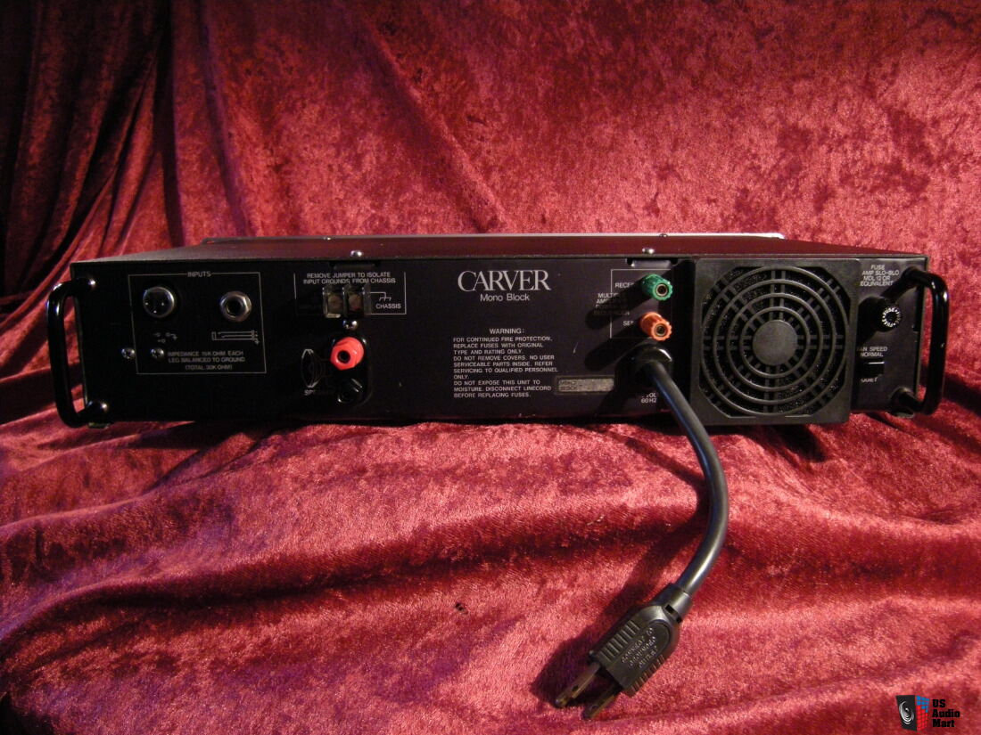 Rare Vintage Carver Mono Block 1000 Watt Power Amplifier High Headroom Patented Photo 2555470 5738