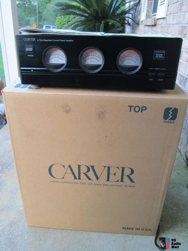 Carver A753X Three Channel Amplifier Near Mint In Box W/Handles 250WPC