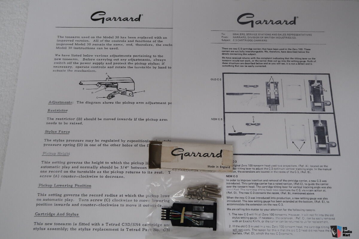 GARRARD ZERO 100 TURNTABLE SERVICE MANUAL