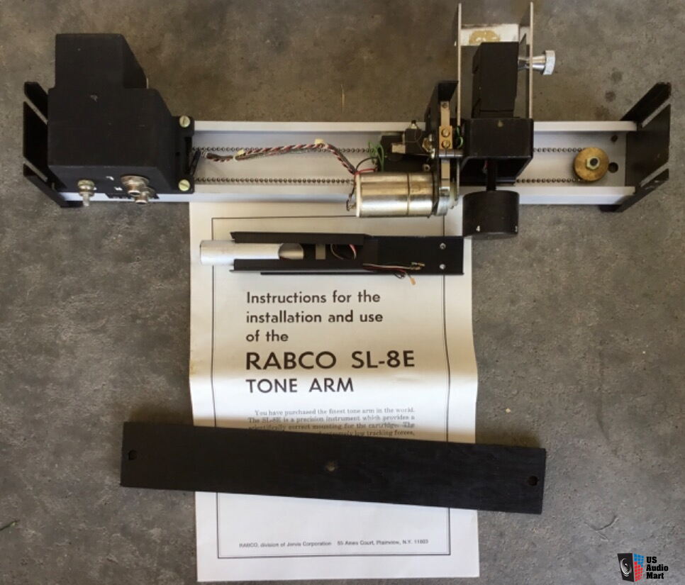 Bras de lecture de suivi linéaire vintage Rabco SL-8E (deux