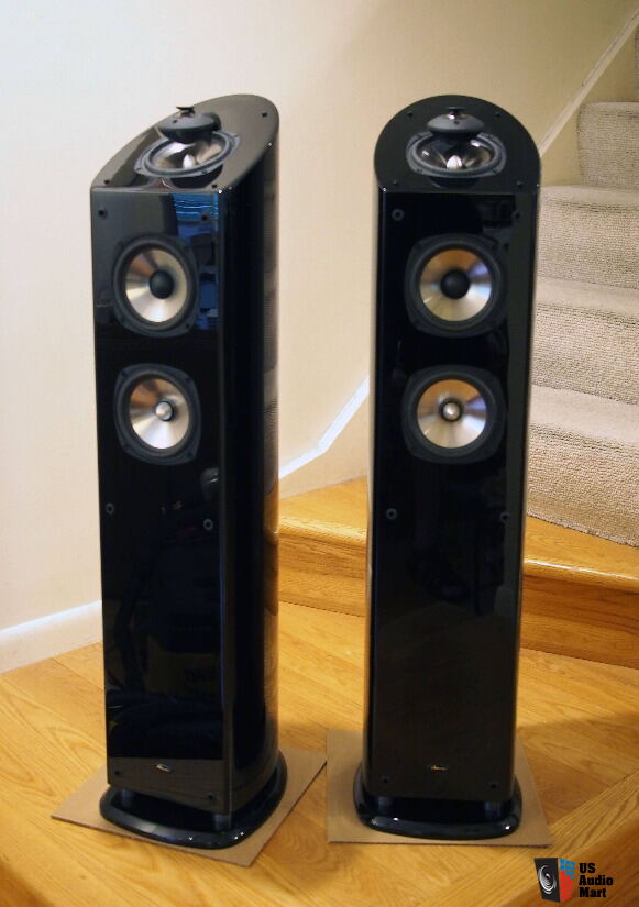 Mirage OMD-15 Omnipolar Floorstanding Speaker Pair, Gloss Black