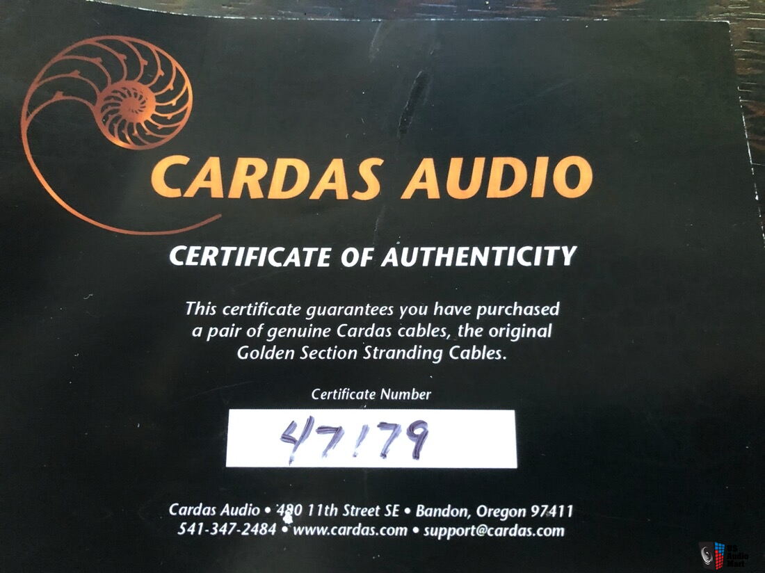 Cardas Clear Light Speaker Cable 2 1 2 Meters With 9mm Spades Photo 