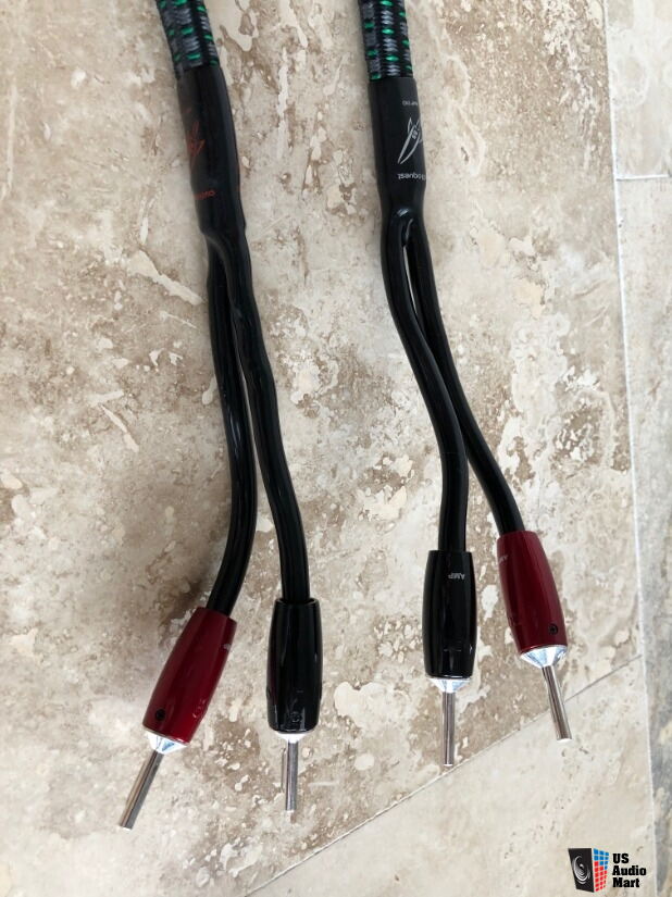 Audioquest Rocket 88 Speaker Cables 8' pair Silver Banana Terminated MINT Photo 2901716 UK