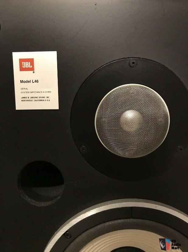 JBL L46 Vintage Speakers All Original w/JBL Grills MINT! Photo