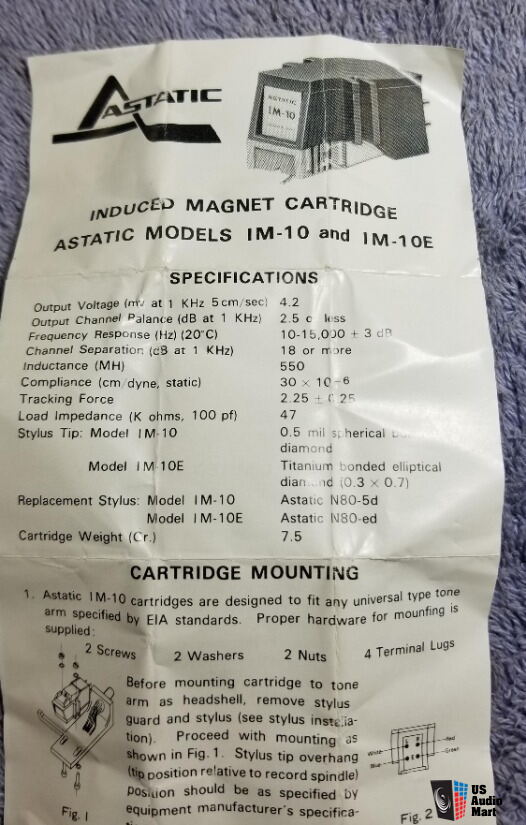 Astatic IM-10E Cartridge RARE! Photo #2914614 - US Audio Mart