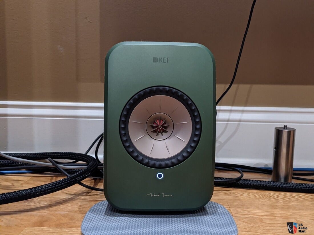 KEF LSX - mint green pair with all accessories Photo #2967494