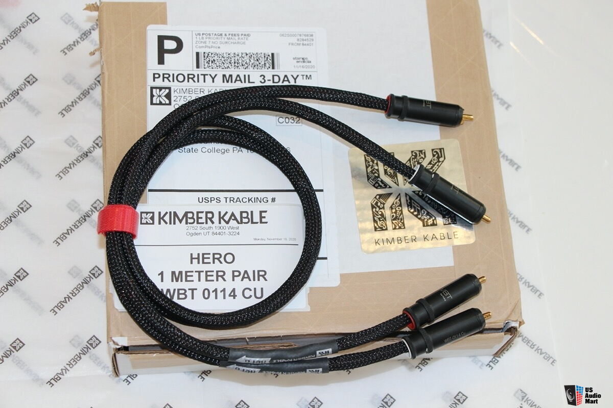 Kimber Kable HERO 0.75 m, WBT 0114 Cu PURE Copper interconnects ...