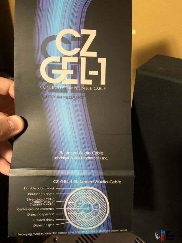 Genuine Madrigal CZ Gel Gel-1 Audiophile XLR Interconnects 1m