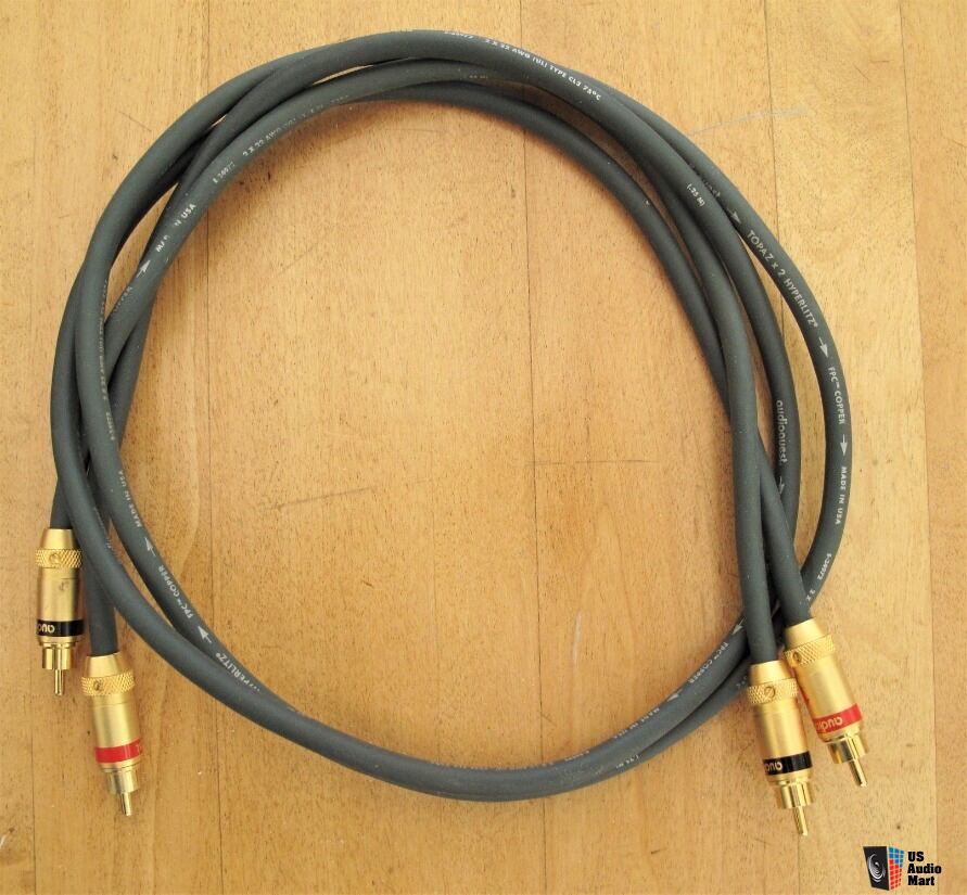Audioquest Topaz X2 Hyperlitz RCA 1m interconnect cables 