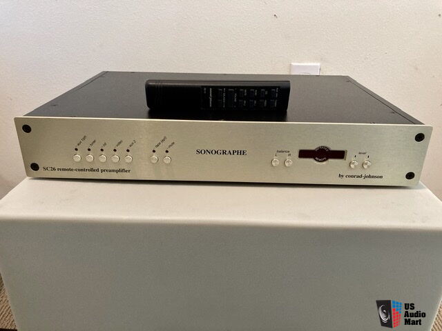 Conrad Johnson, gold face Sonographe SC26 remote controlled audio