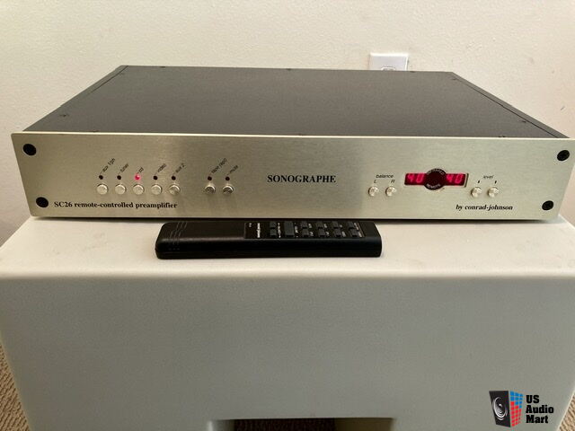 Conrad Johnson, gold face Sonographe SC26 remote controlled audio
