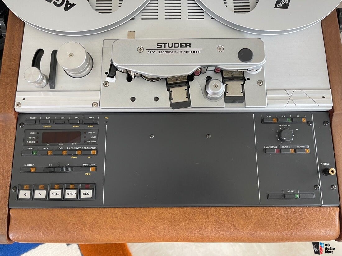 Studer A807 1/4 two-track 3.75 / 7.5 / 15ips reel to reel tape